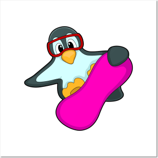 Penguin at Snowboard Sports & Ski goggles Posters and Art